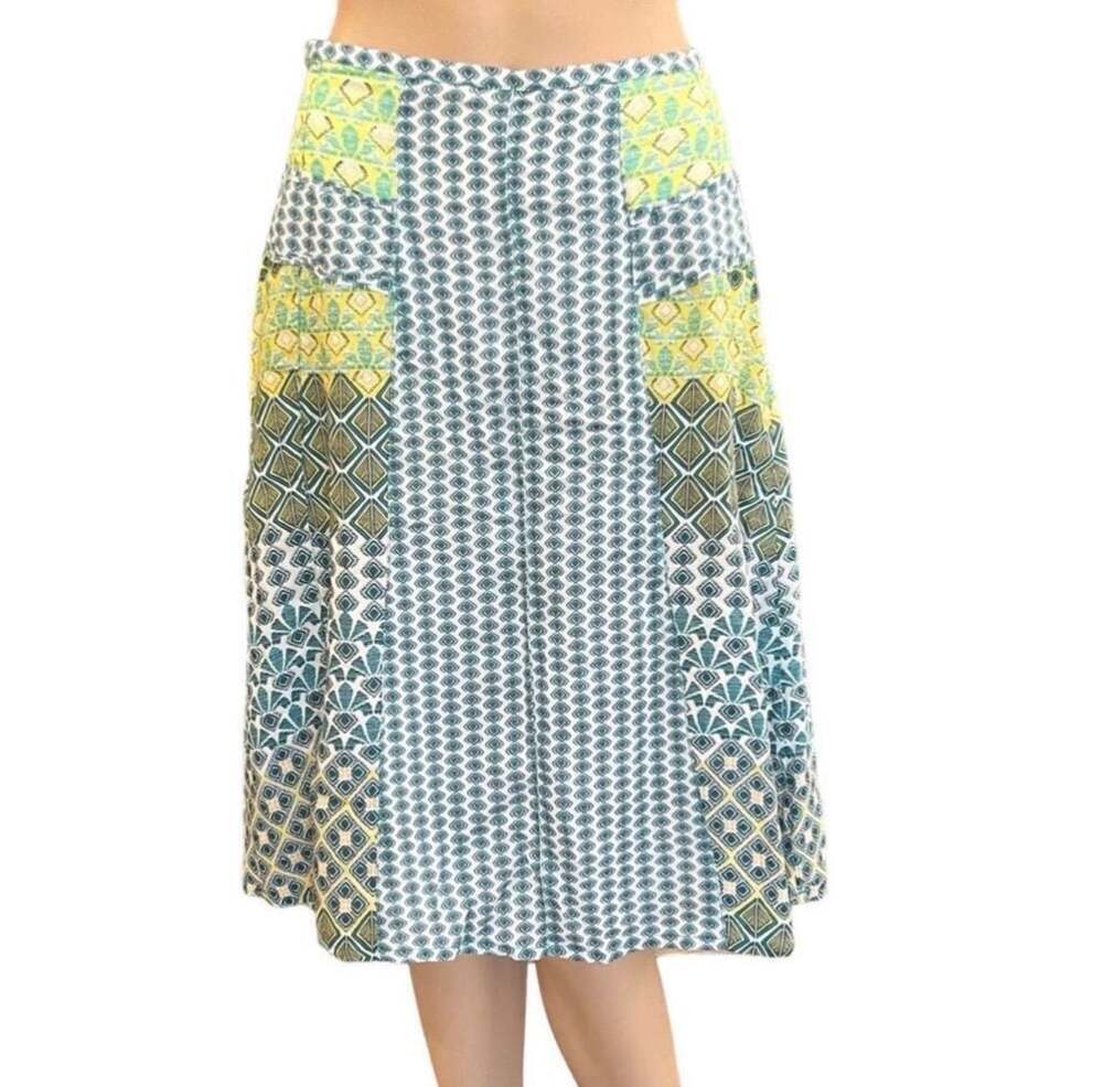 Prana Women's Geometric Print A-Line Skirt Size 6